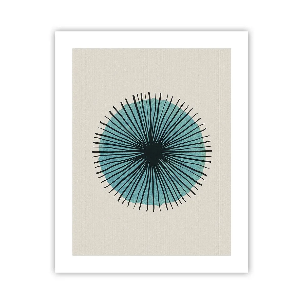 Plakat - Strålende på blå - 40x50 cm