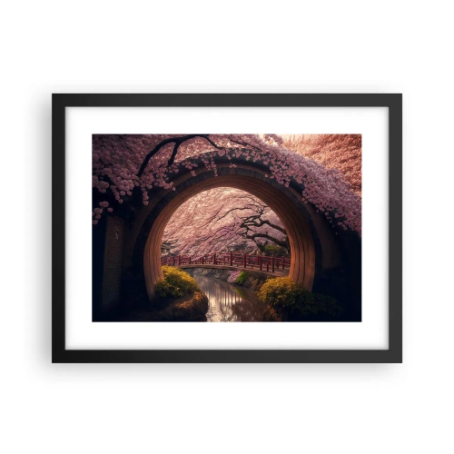 Plakat i sort ramme - Japansk forår - 40x30 cm