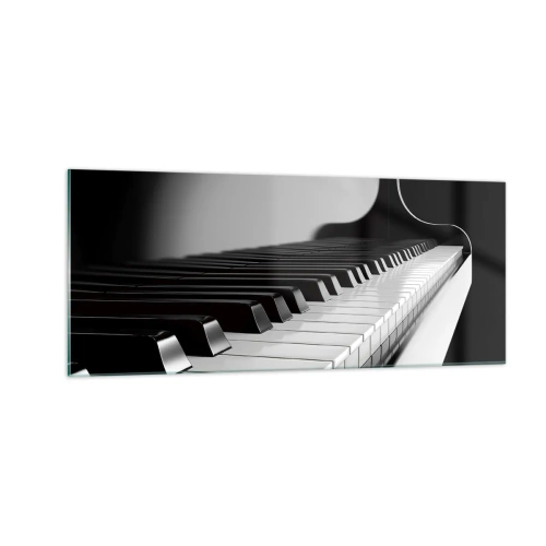 Billede på glas - Harmoni af former og farver - 100x40 cm