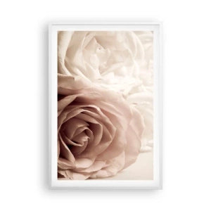 Plakat i hvid ramme - I rosens hjerte - 61x91 cm