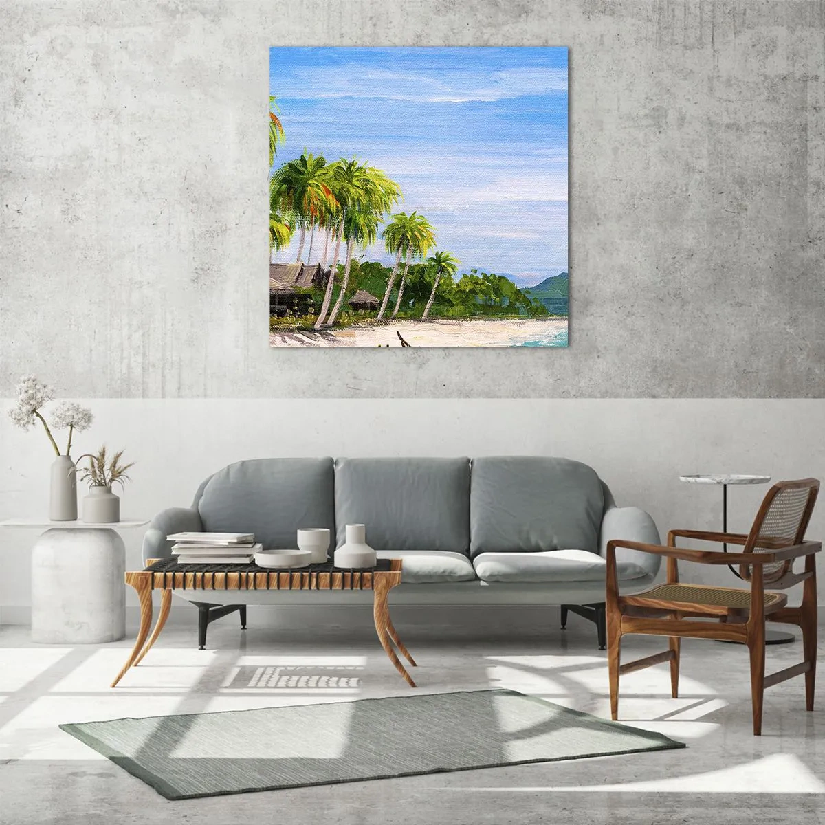 Billede på glas - En eksotisk drøm - 30x30 cm