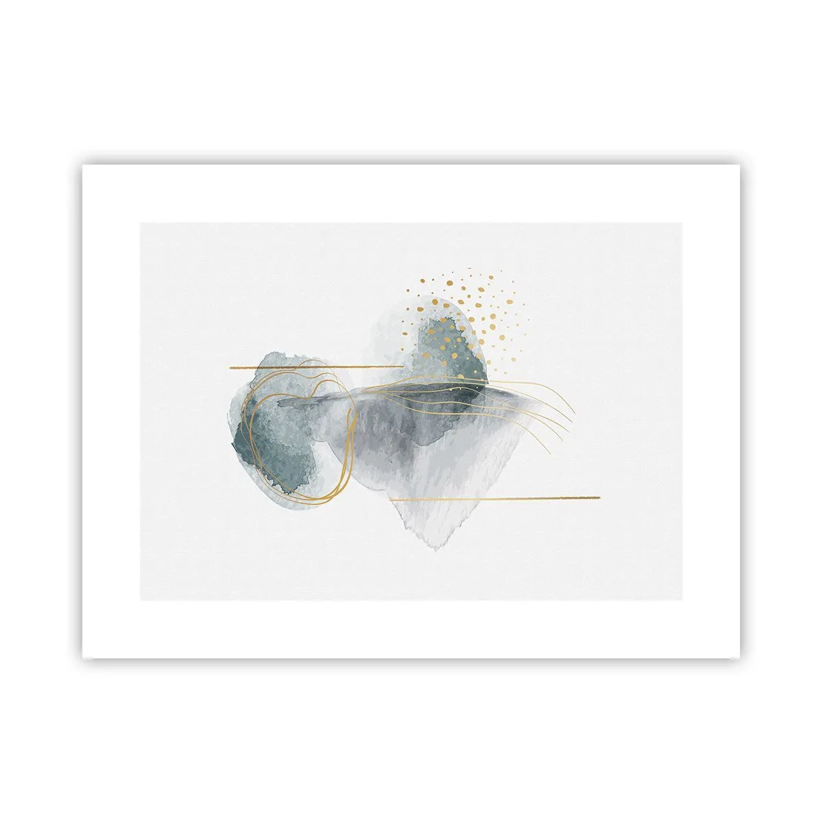 Plakat - Om forholdet mellem grå og guld - 40x30 cm