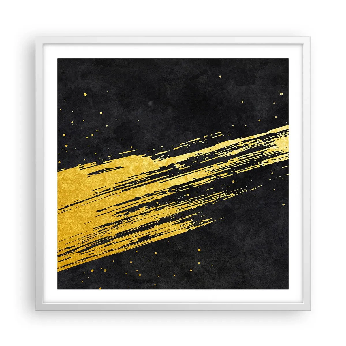 Plakat i hvid ramme - Hop ind i hyperrummet - 60x60 cm