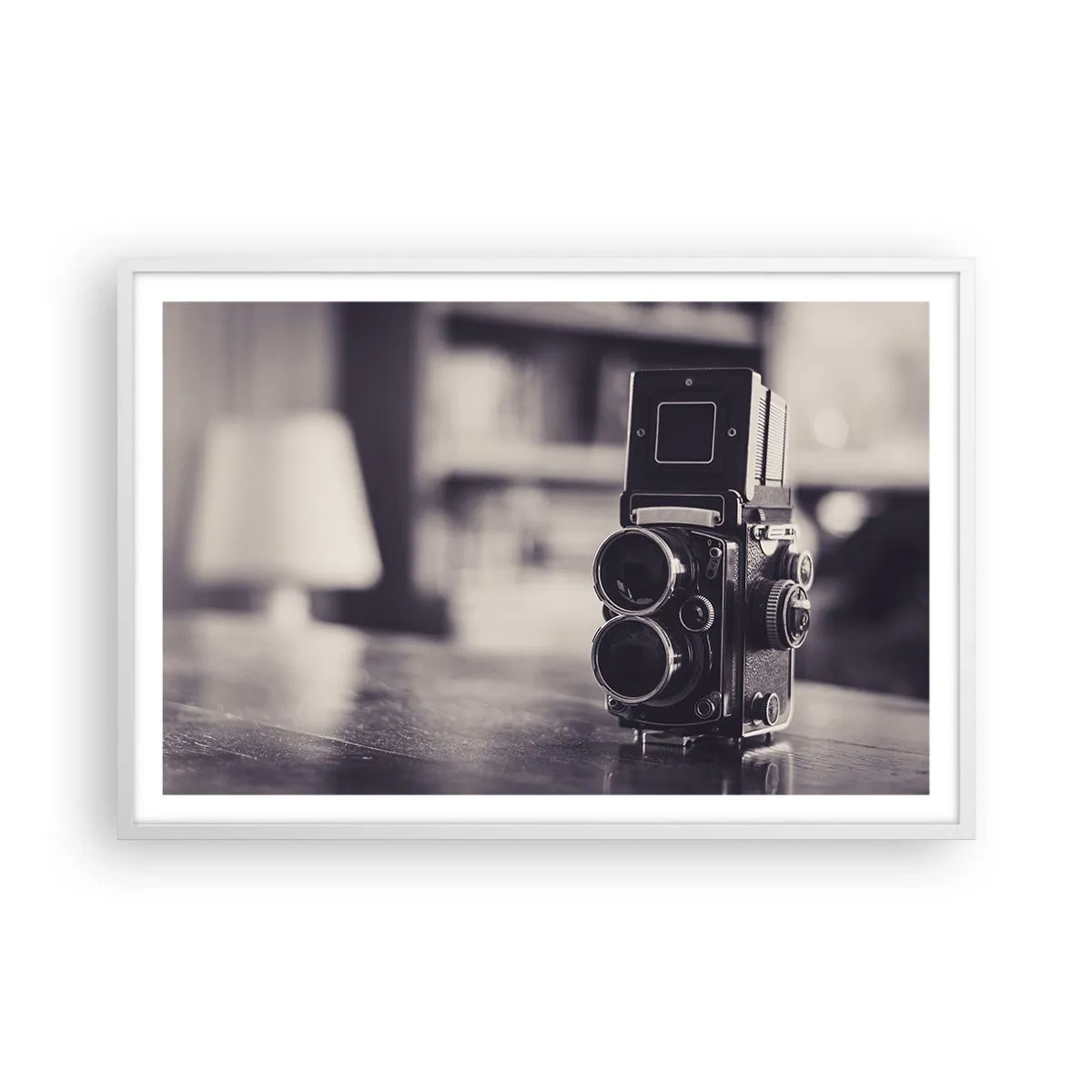 Plakat i hvid ramme - Magien i et gammelt fotografi - 91x61 cm