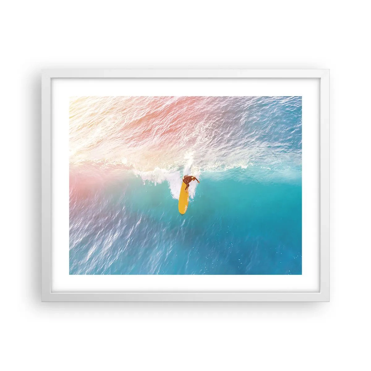 Plakat i hvid ramme - Ocean rytter - 50x40 cm