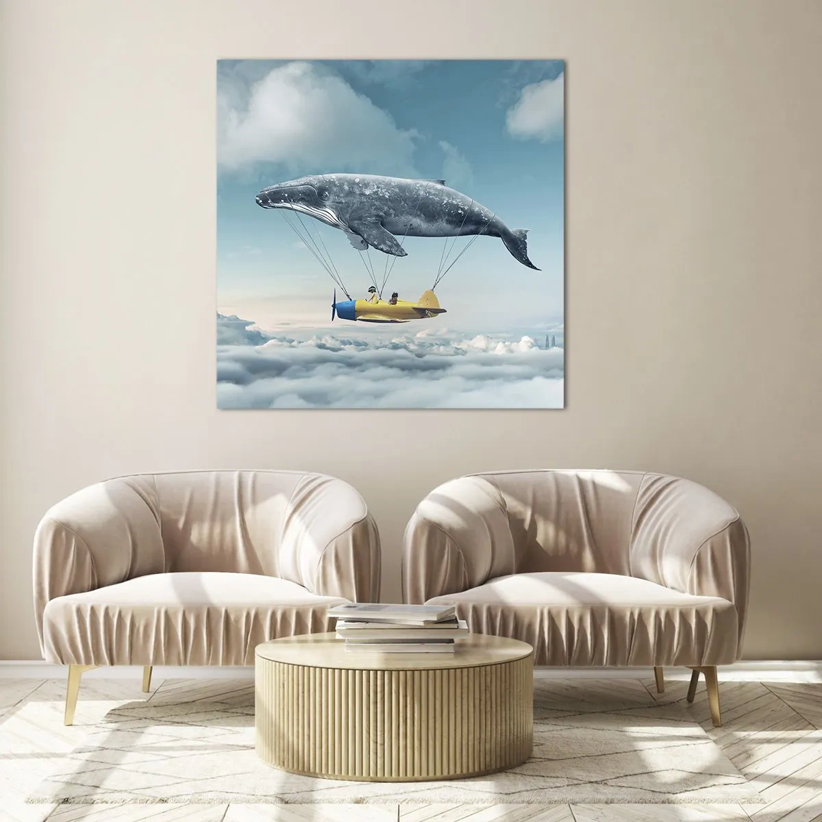 Billede på glas - Hvorfor ikke? - 70x70 cm