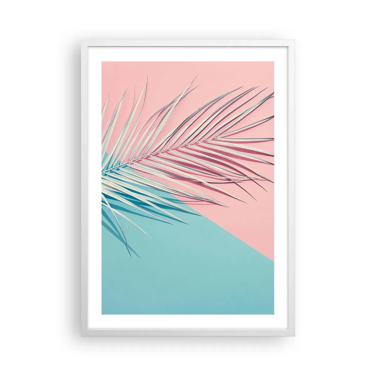 Plakat i hvid ramme - Tropisk indtryk - 50x70 cm