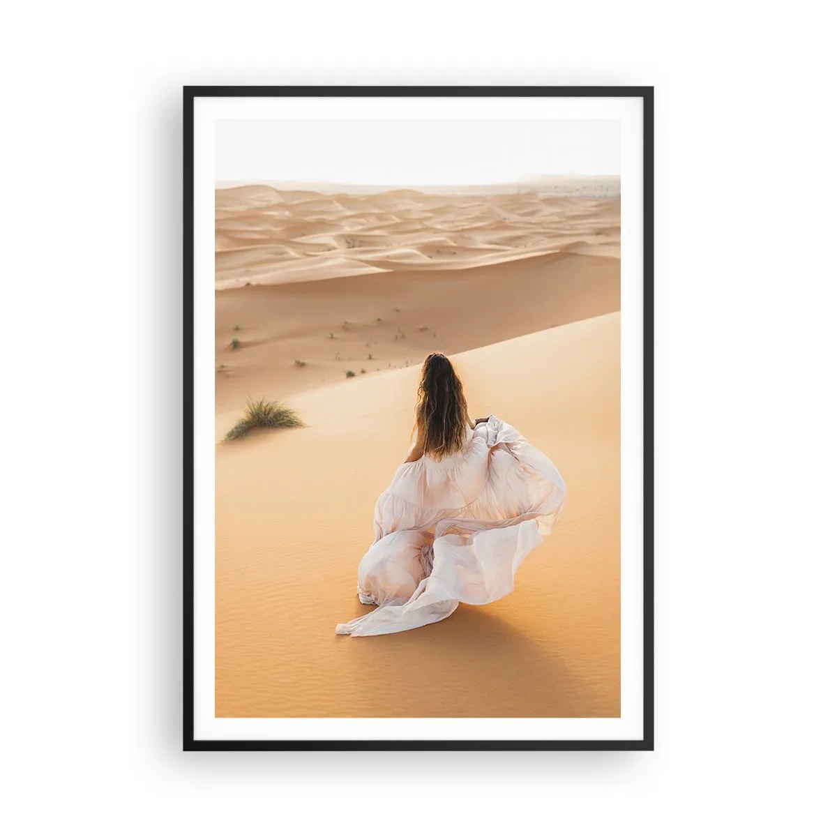 Plakat i sort ramme - Flygt til frihed - 70x100 cm