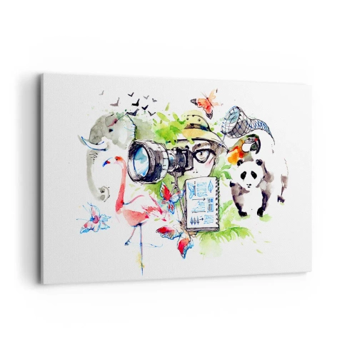 Lærredstryk - Billede på lærred - Gennem en rejsendes linse - 120x80 cm