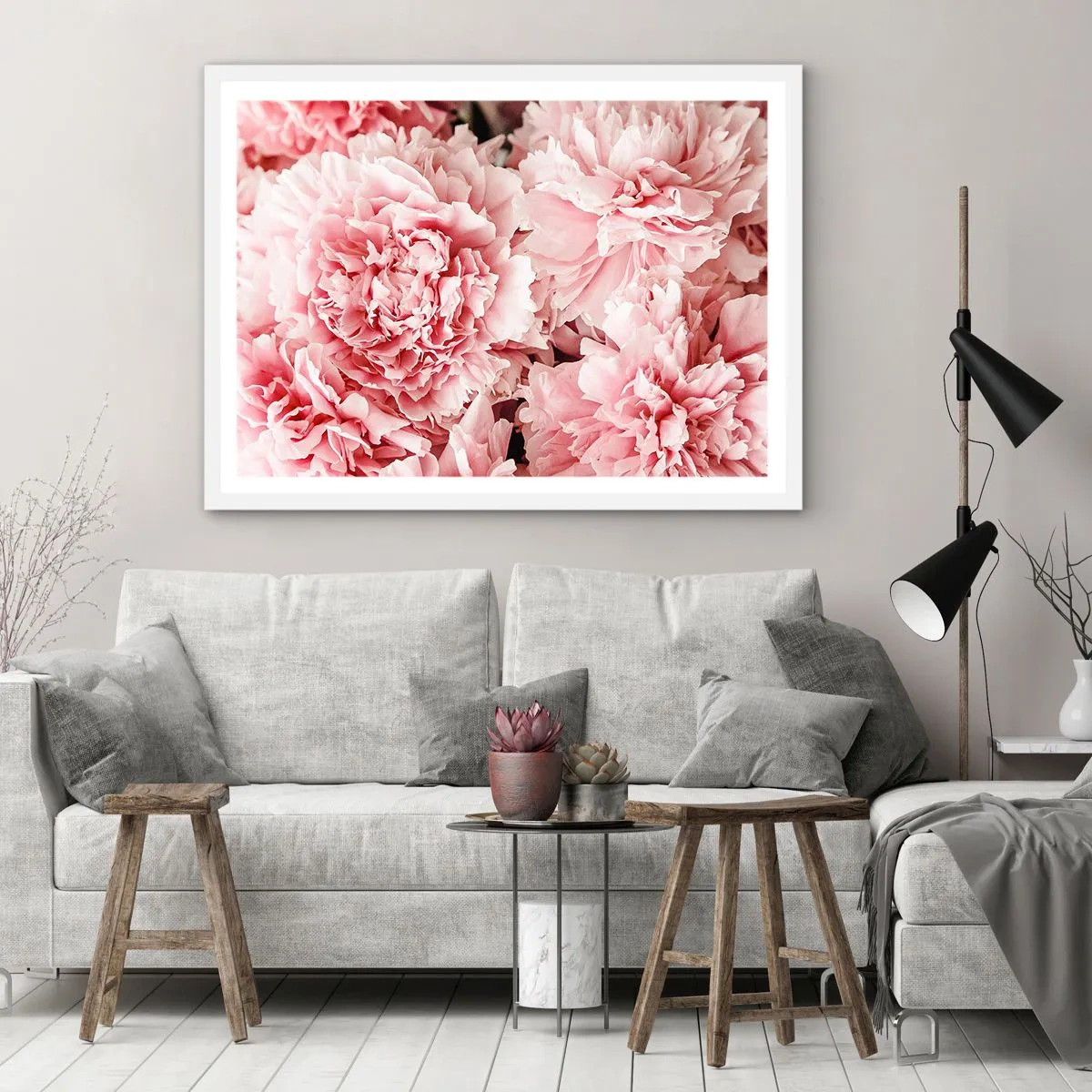 Plakat i hvid ramme - Lyserød drøm - 40x30 cm