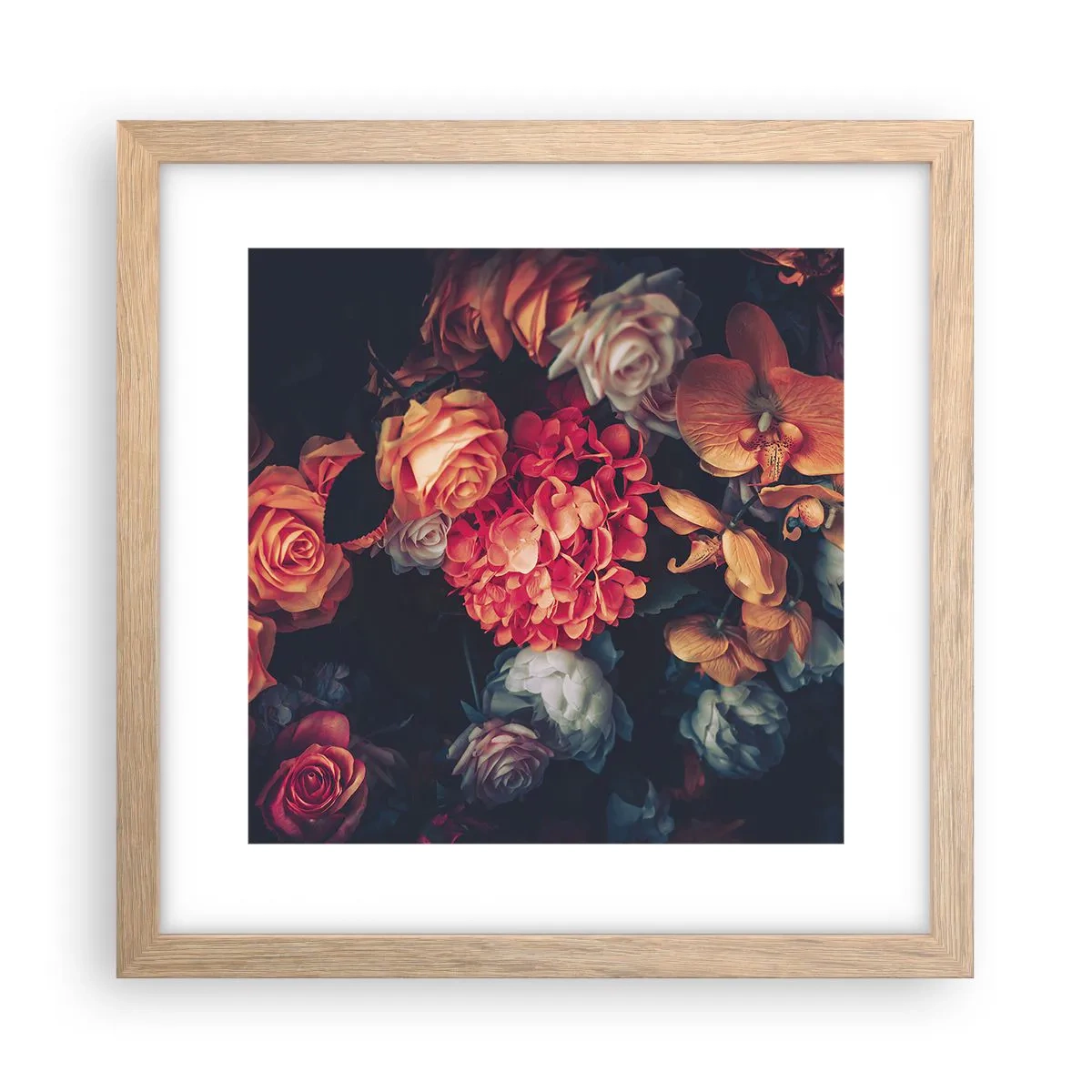 Plakat i ramme af lyst egetræ - Ligesom de hollandske mestre - 30x30 cm