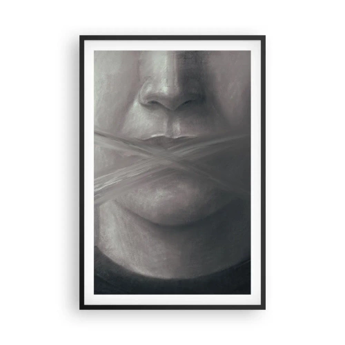 Plakat i sort ramme - Ikke et ord - 61x91 cm