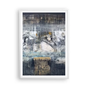 Plakat i hvid ramme - Som på is, som på fortovet - 70x100 cm