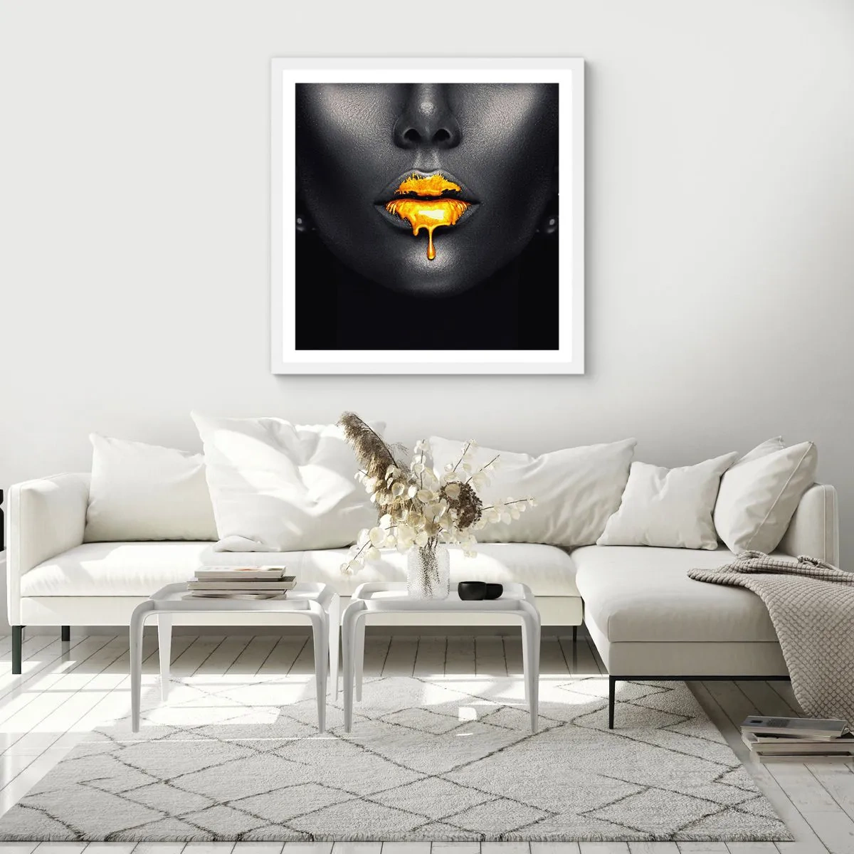 Plakat i hvid ramme - Gyldenmund - 40x40 cm