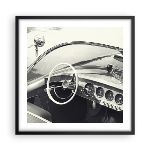 Plakat i sort ramme - Vejr for de rige - 50x50 cm