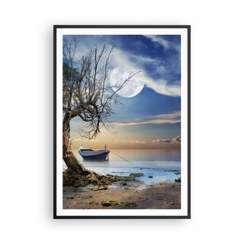 Plakat i sort ramme - Er dette enden eller begyndelsen? - 70x100 cm