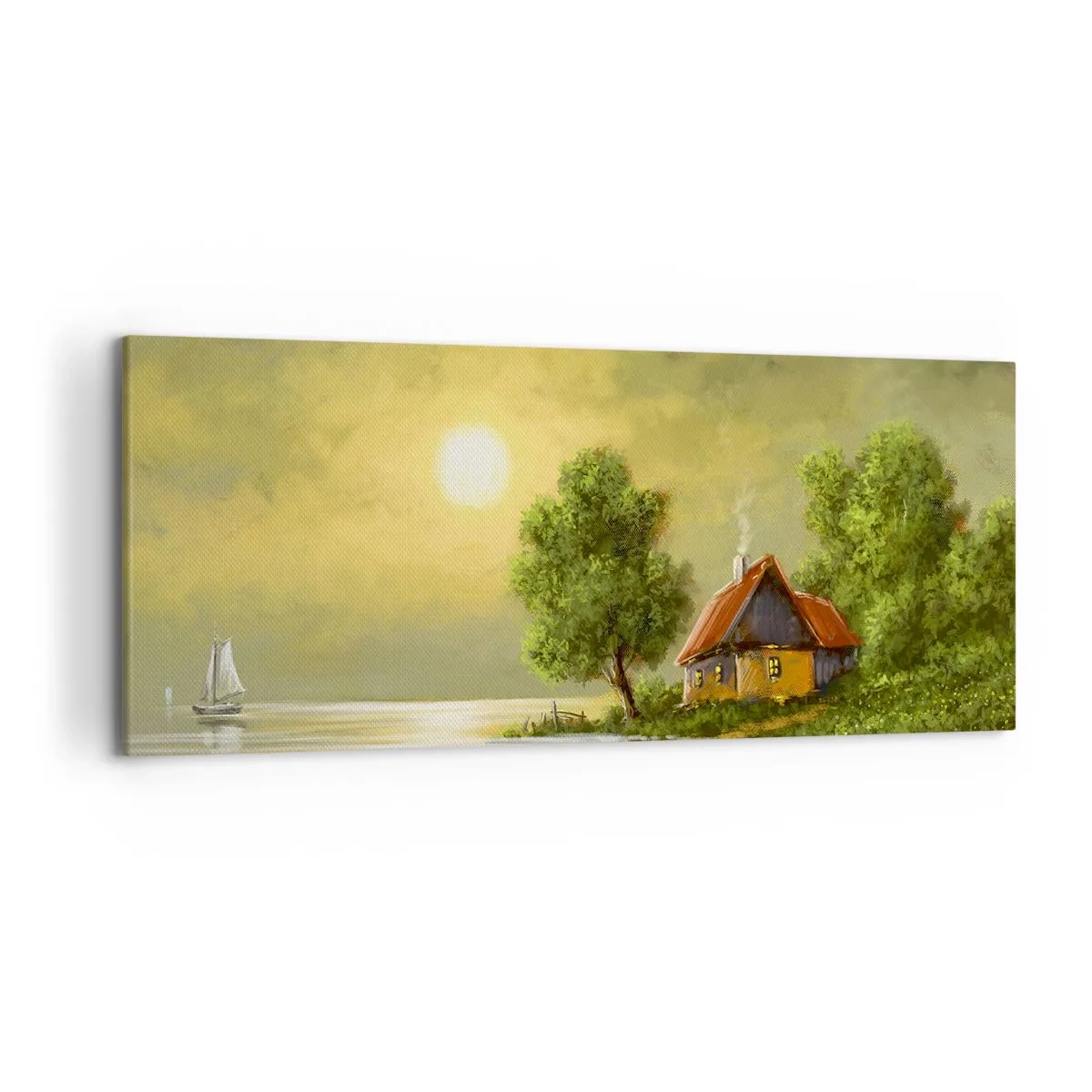 Lærredstryk - Billede på lærred - Smukt, som fra et billede - 120x50 cm