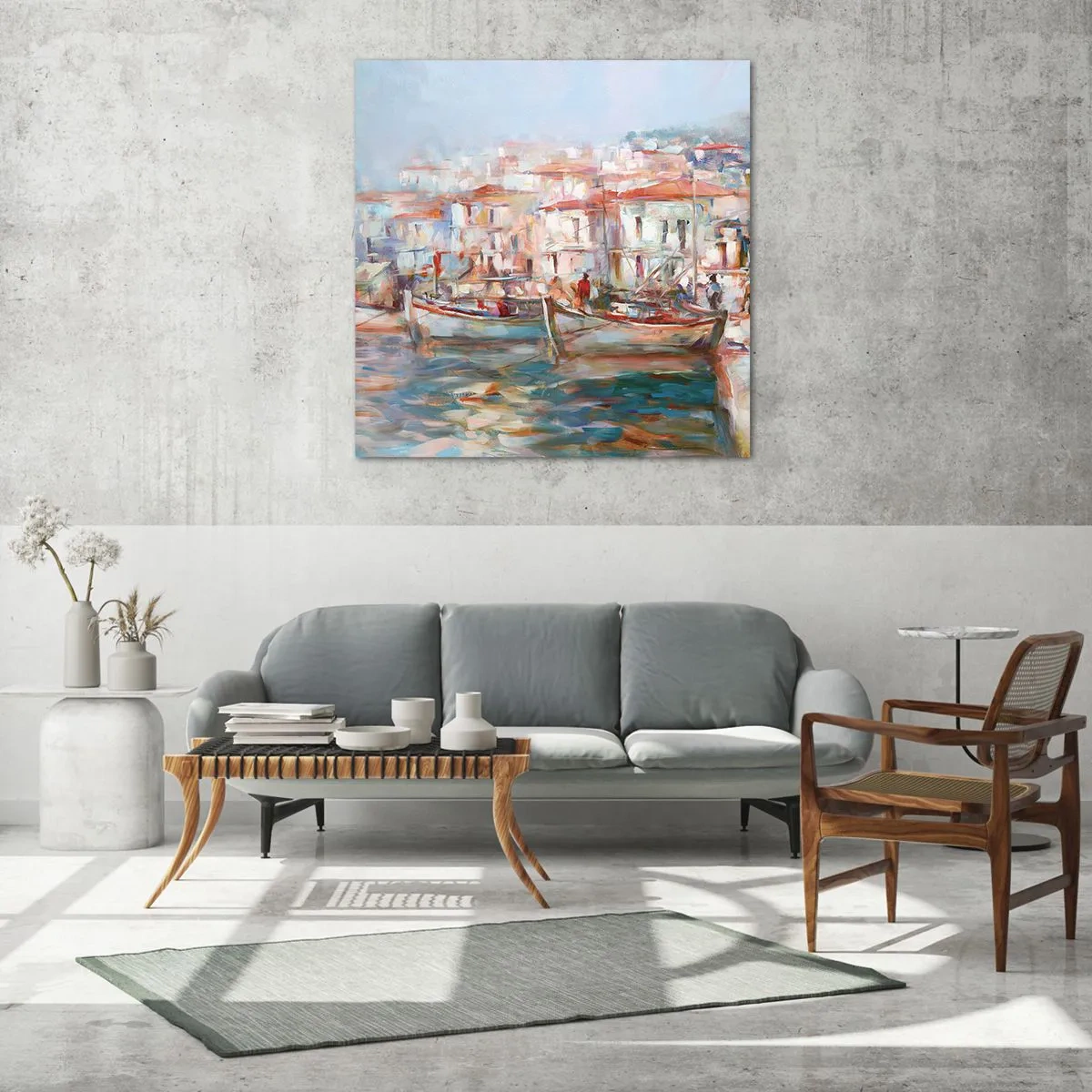 Billede på glas - Pastelfarvede helligdage - 70x70 cm