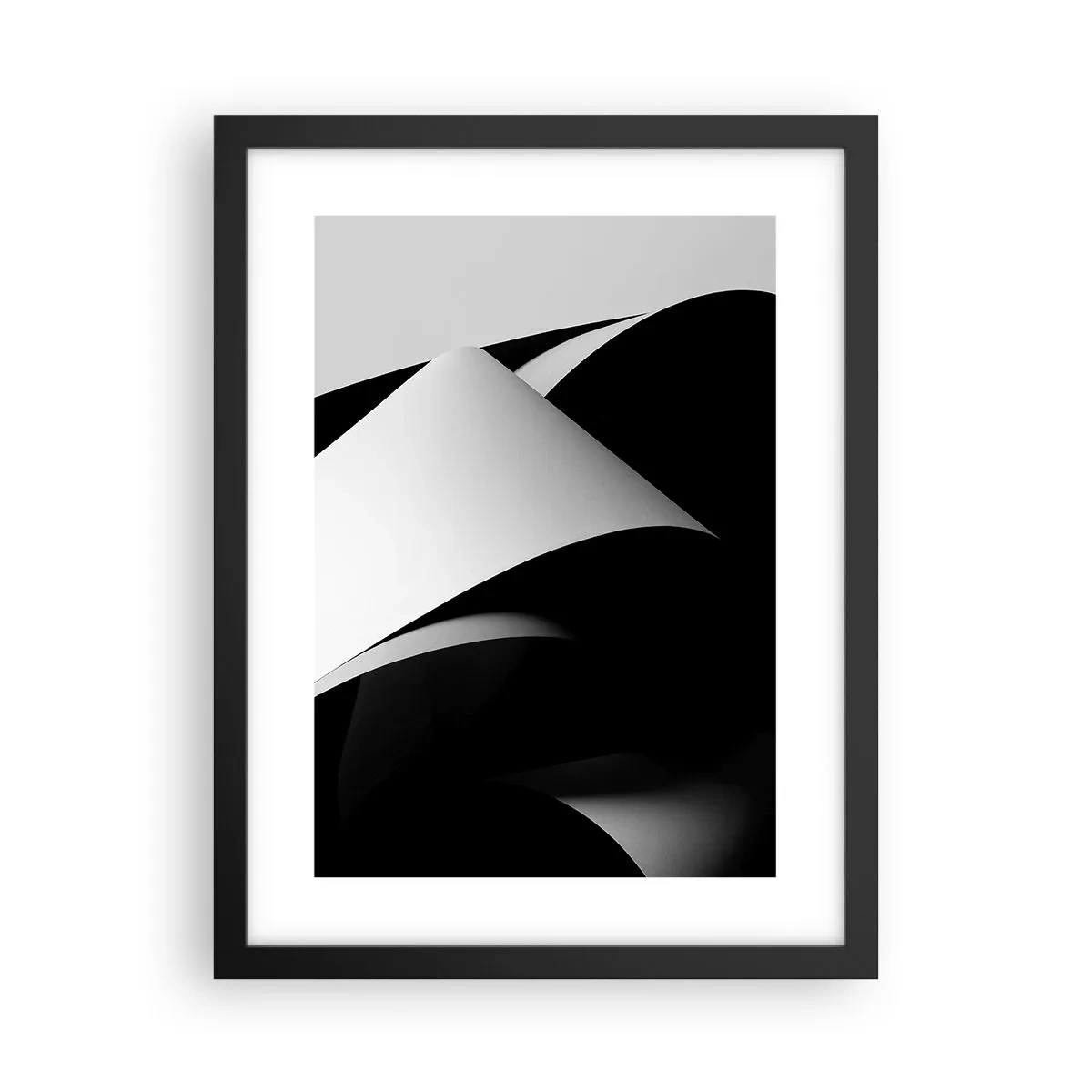 Plakat i sort ramme - Lysflader fra skyggernes dybder - 30x40 cm