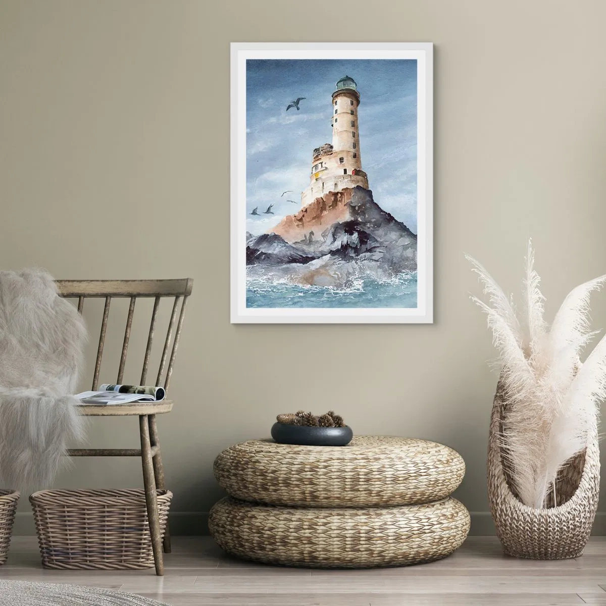 Plakat i hvid ramme - Uovervindelig - 50x70 cm