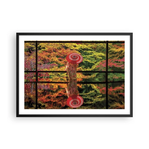 Plakat i sort ramme - I naturens tempel - 70x50 cm