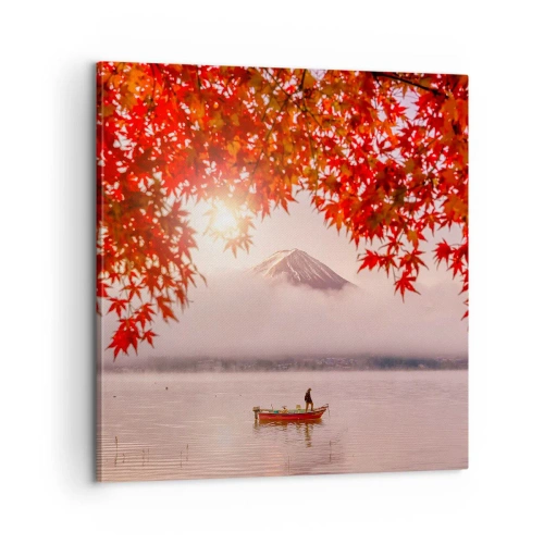 Lærredstryk - Billede på lærred - I en japansk atmosfære - 60x60 cm