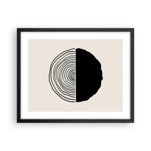 Plakat i sort ramme - Halvt og halvt - 50x40 cm