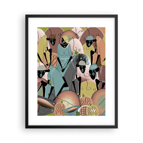 Plakat i sort ramme - Den store fejring er på vej - 40x50 cm