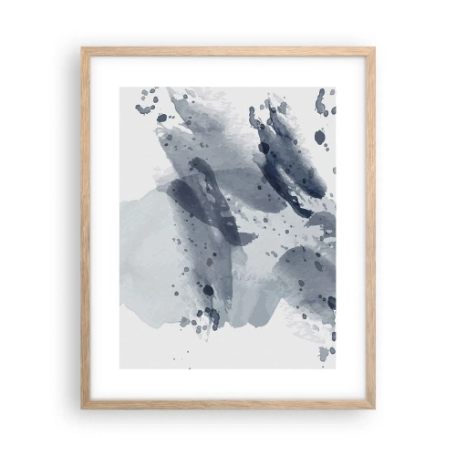 Plakat i ramme af lyst egetræ - En undersøgelse af vandets natur - 40x50 cm