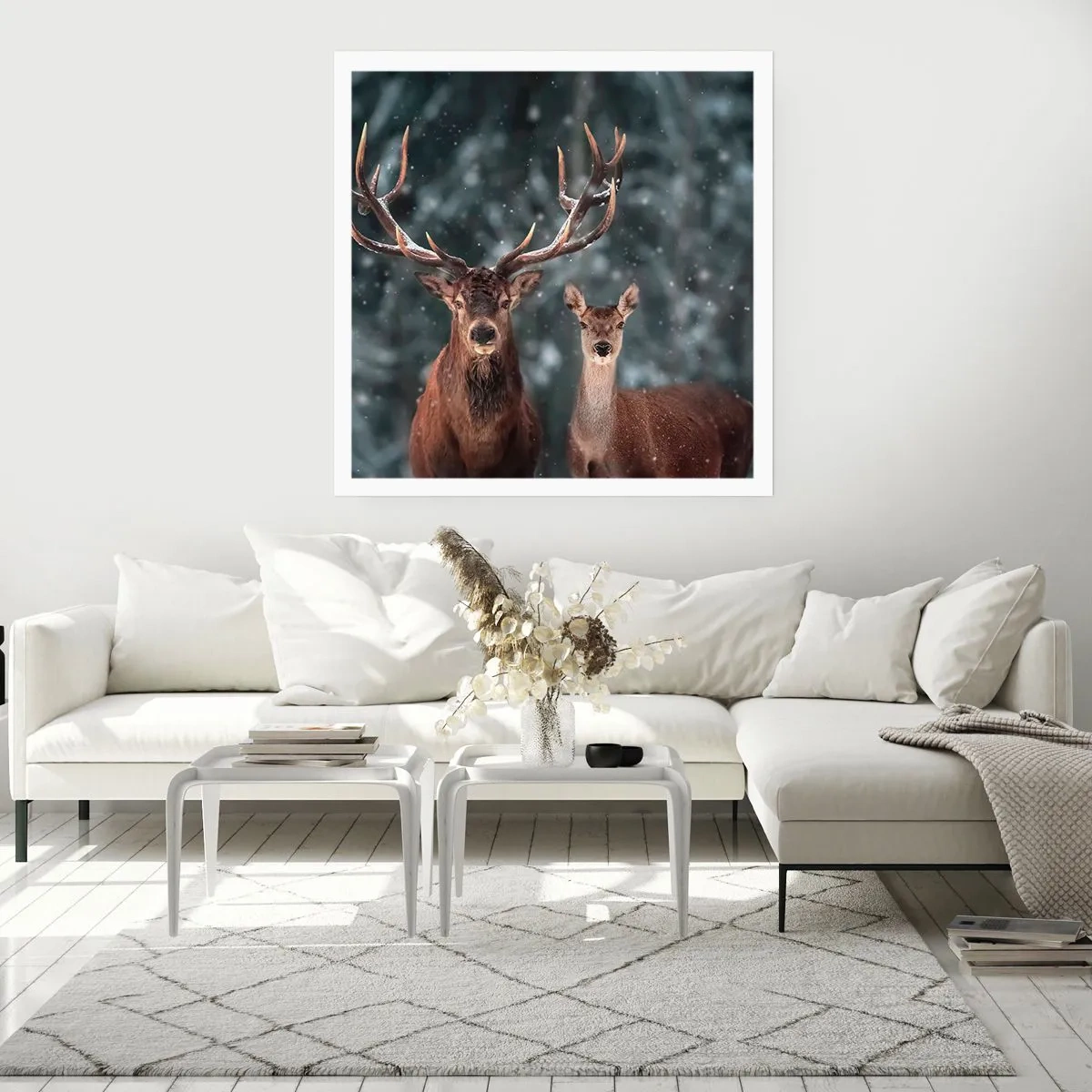 Plakat - Skovens herre og hans kone - 30x30 cm