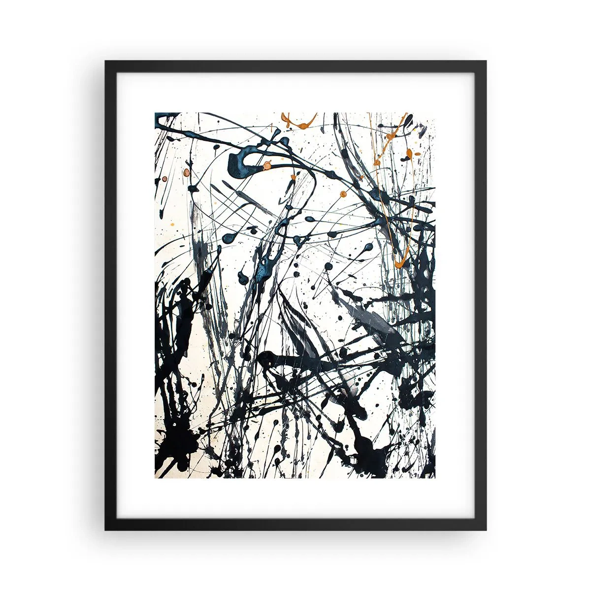 Plakat i sort ramme - Ekspressionistisk abstraktion - 40x50 cm