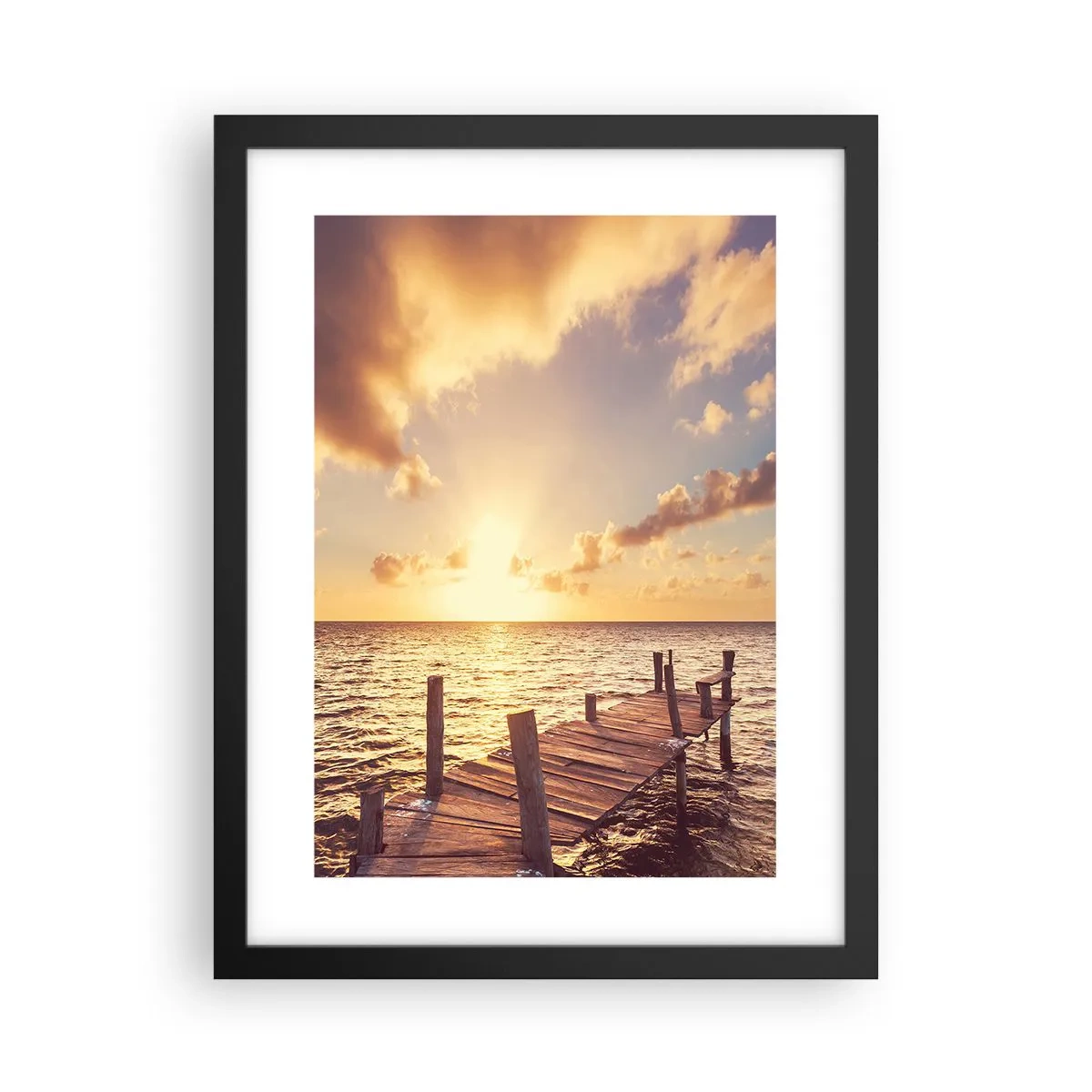 Plakat i sort ramme - Gyldent land af blidhed - 30x40 cm