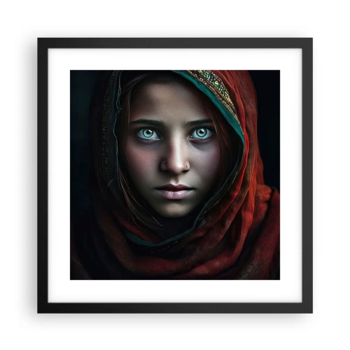 Plakat i sort ramme - Østens prinsesse - 40x40 cm