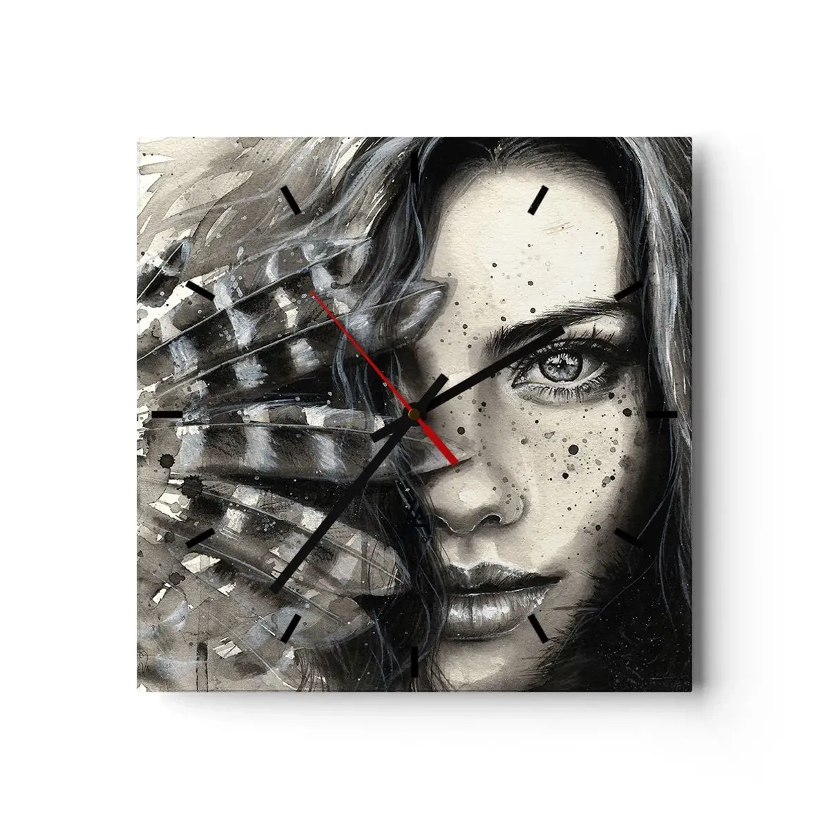 Vægur, Uret - Vild skønhed - 30x30 cm