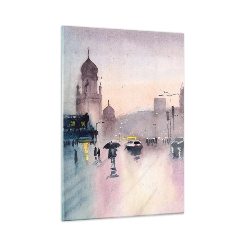 Billede på glas - I en regnfuld tåge - 50x70 cm