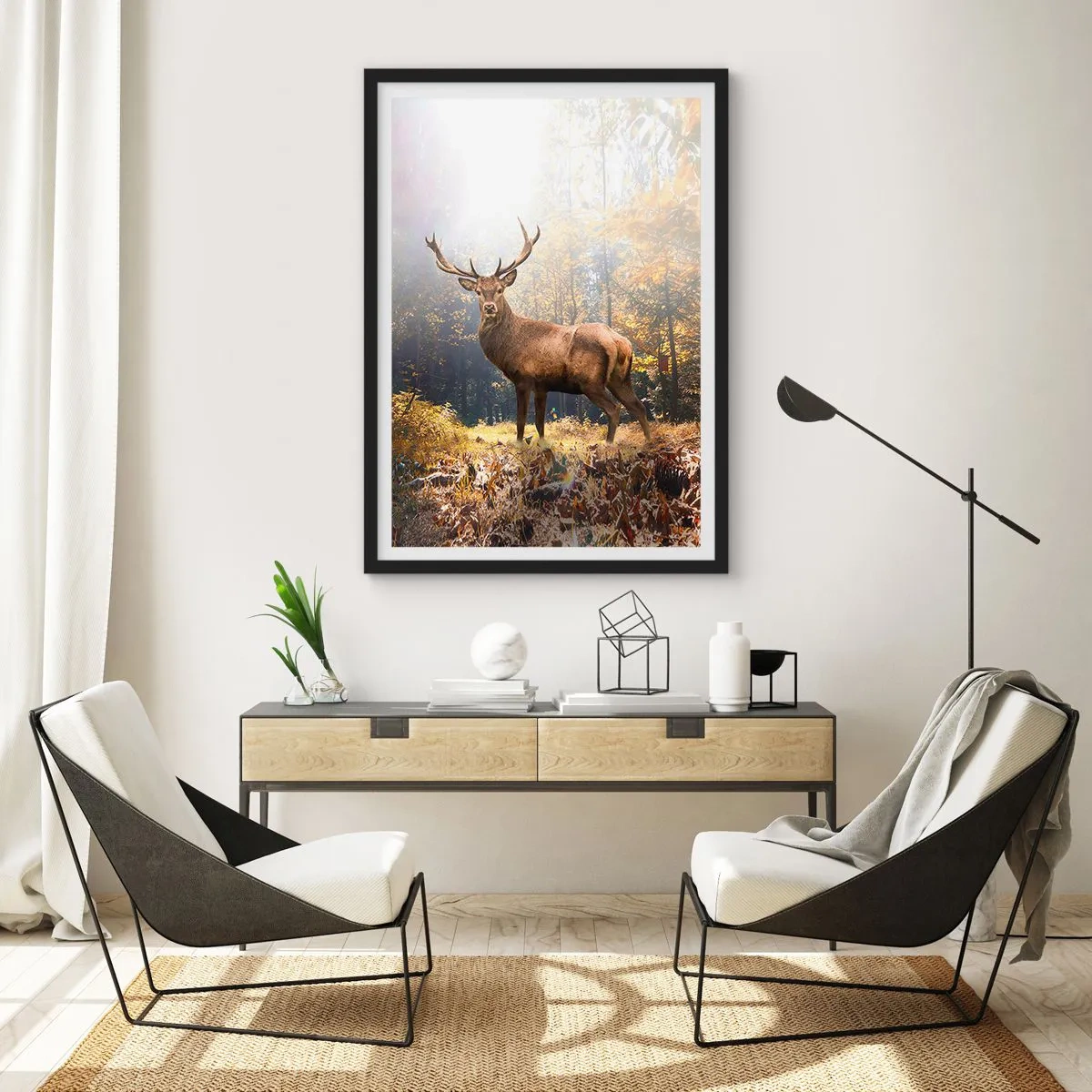 Plakat i sort ramme - I fuld majestæt - 40x50 cm