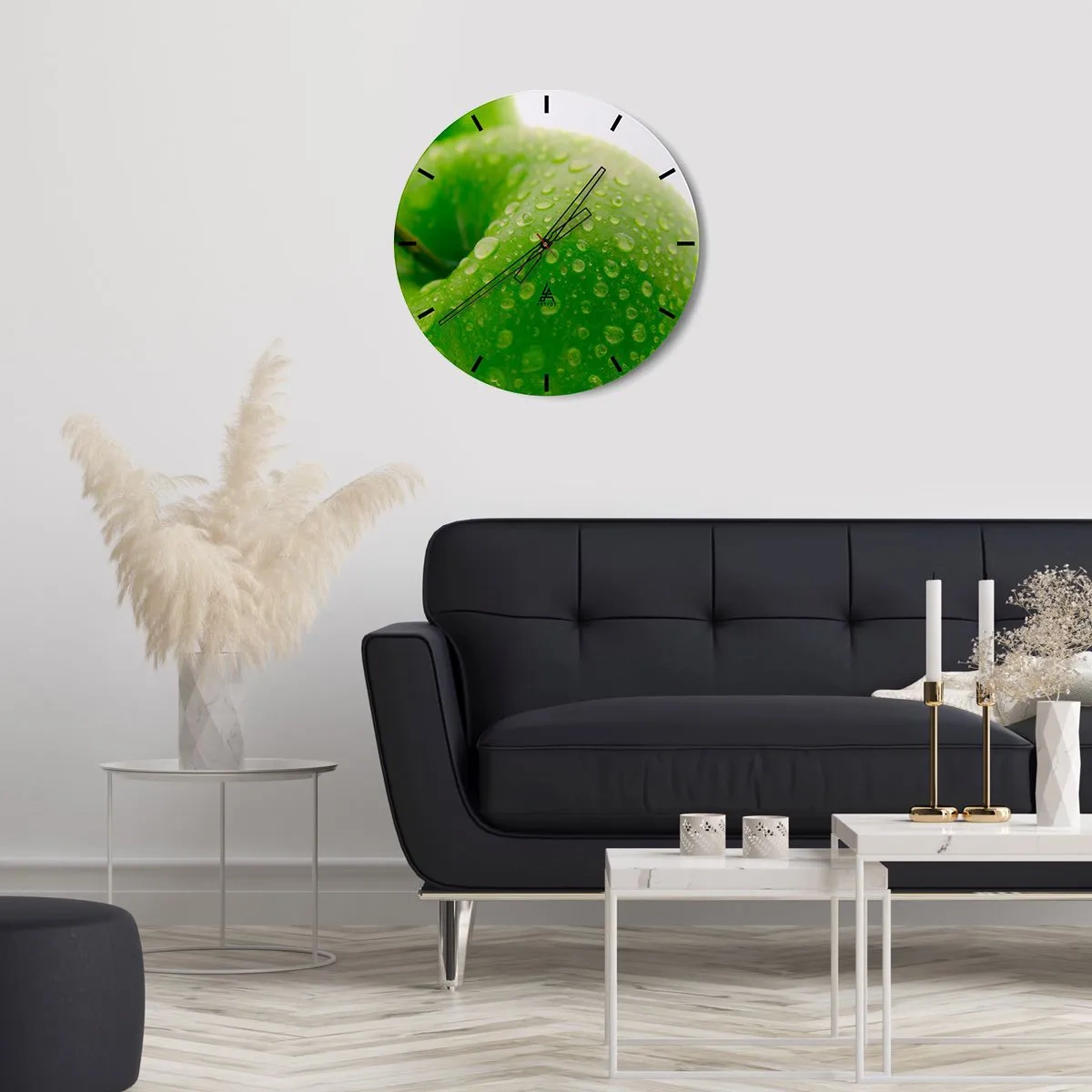 Vægur, Uret - Grøn kølig friskhed - 40x40 cm