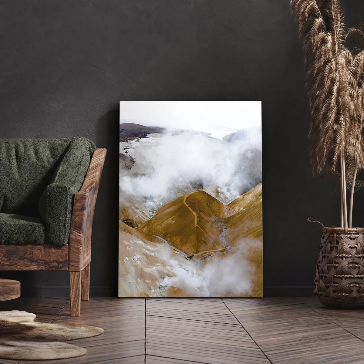 Lærredstryk - Billede på lærred - Den rå skønhed i Island - 50x70 cm