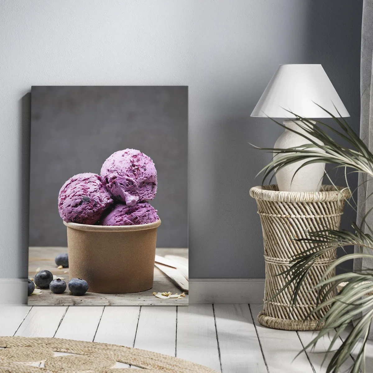 Lærredstryk - Billede på lærred - Sødme og kølighed - 45x80 cm