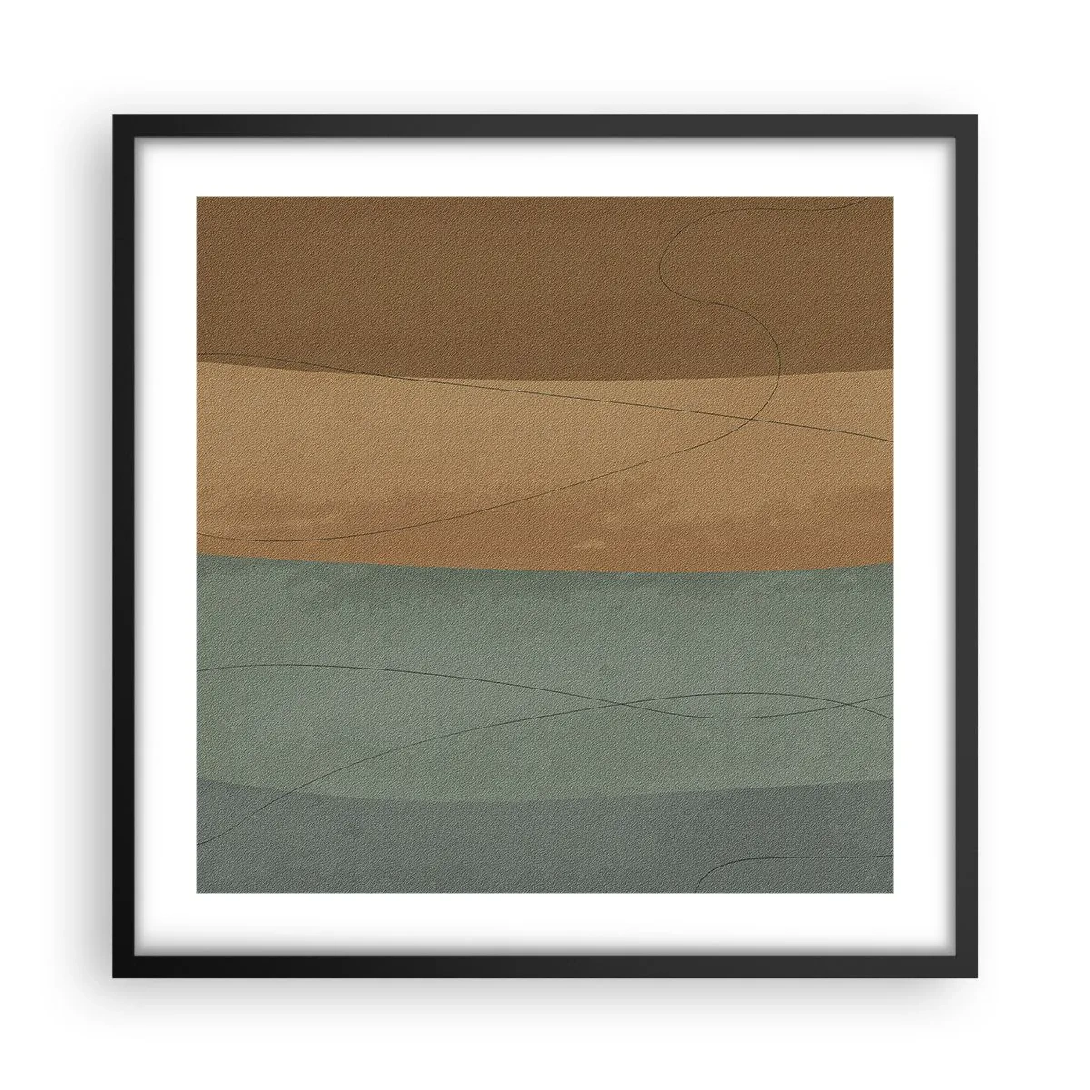 Plakat i sort ramme - Vandret sammensætning - 50x50 cm