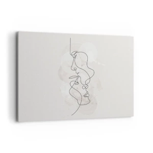 Lærredstryk - Billede på lærred - Omfavnet i en omfavnelse - 100x70 cm