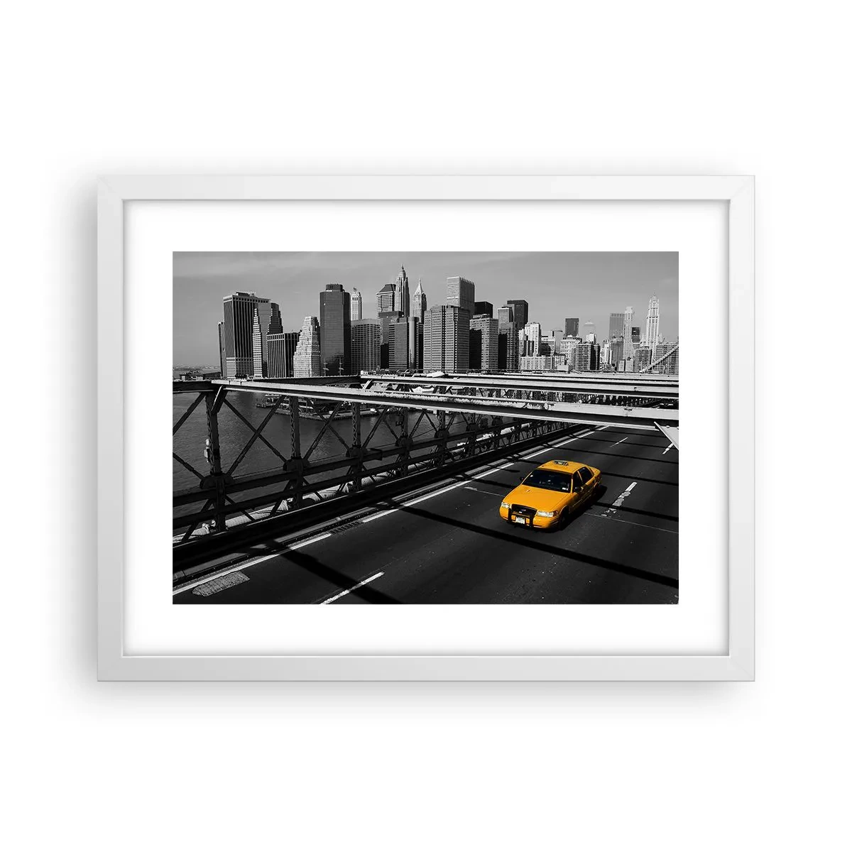Plakat i hvid ramme - Storbyens farve - 40x30 cm