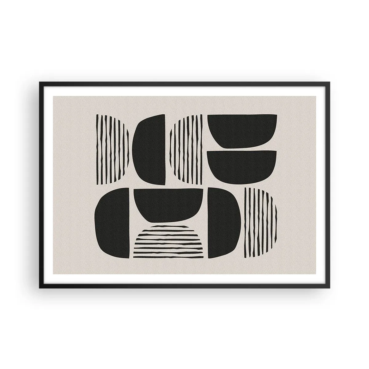 Plakat i sort ramme - Halvhjertede arrangementer - 100x70 cm