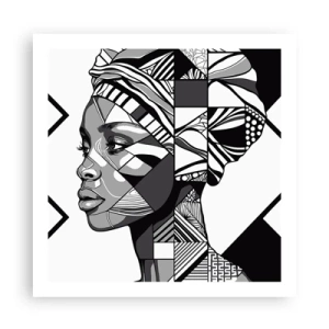 Plakat - Etnisk portræt - 60x60 cm