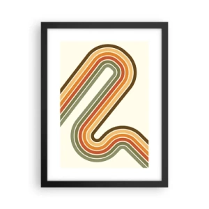 Plakat i sort ramme - Zigzag til destinationen - 30x40 cm