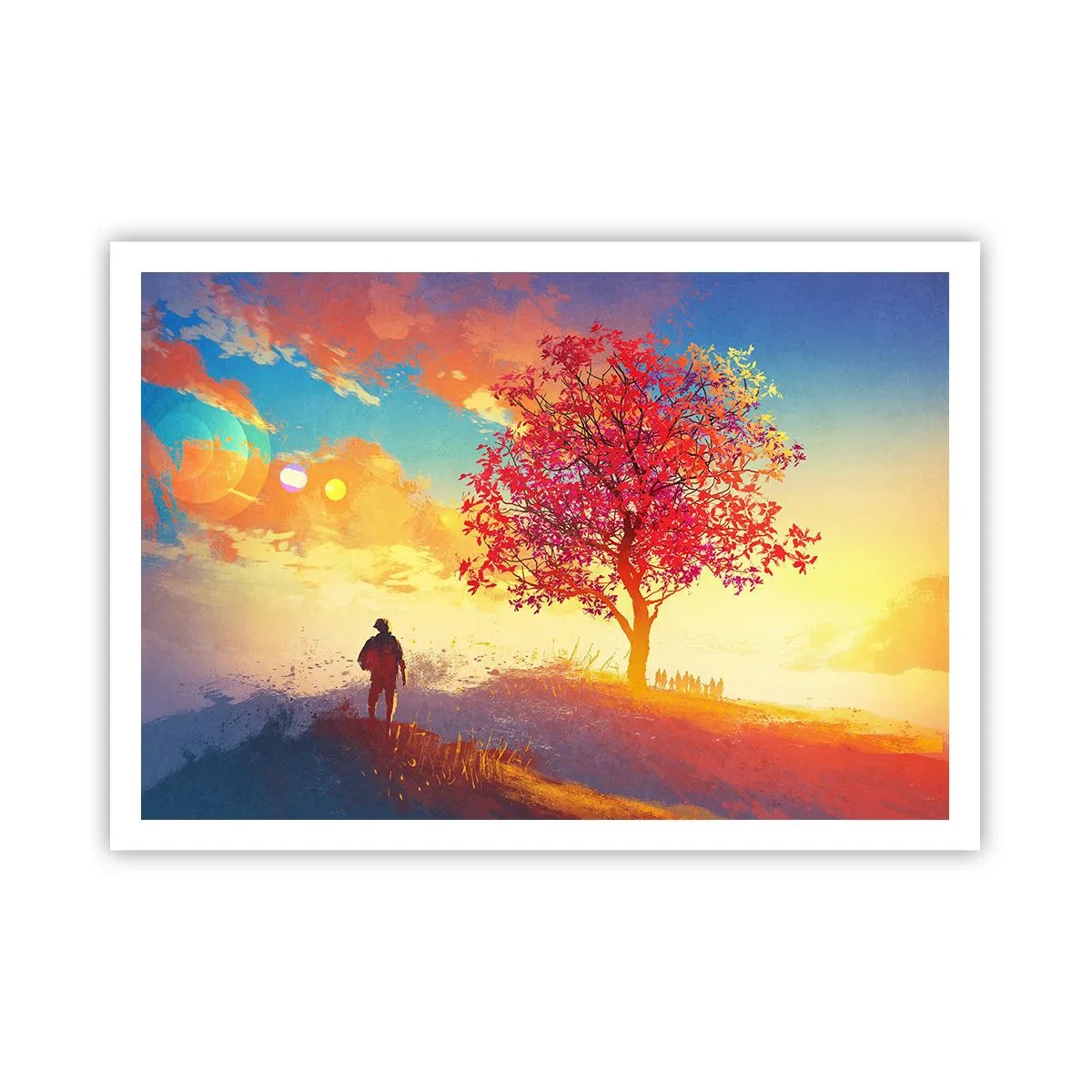 Plakat - Pilgrim på bestemmelsesstedet - 100x70 cm