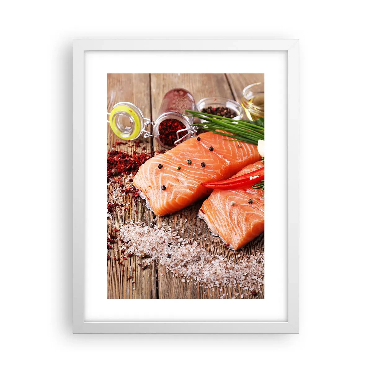 Plakat i hvid ramme - Norske køkken eventyr - 30x40 cm