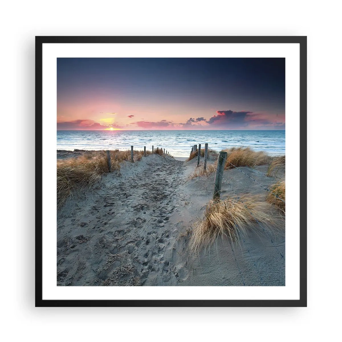 Plakat i sort ramme - Du har udgydt en regnbue af strålende pragt.... - 60x60 cm