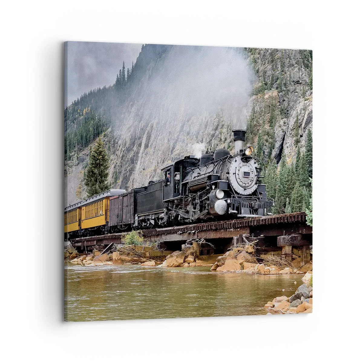 Lærredstryk - Billede på lærred - Og hvorhen? Hvorhen? - 50x50 cm