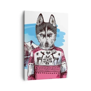 Lærredstryk - Billede på lærred - Ulv i fåreuld - 50x70 cm